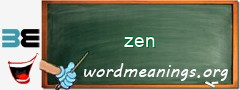 WordMeaning blackboard for zen